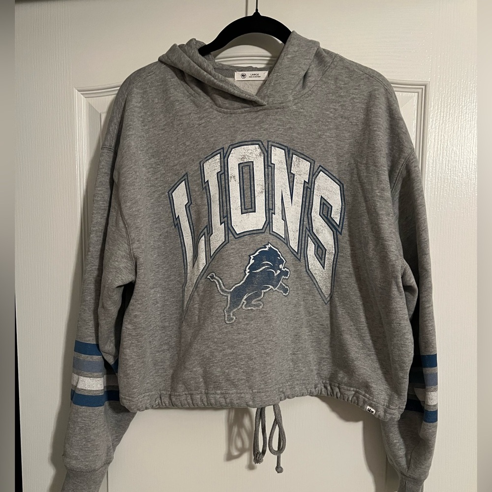 Women’s ‘47 Detroit Lions Cropped Hoodie